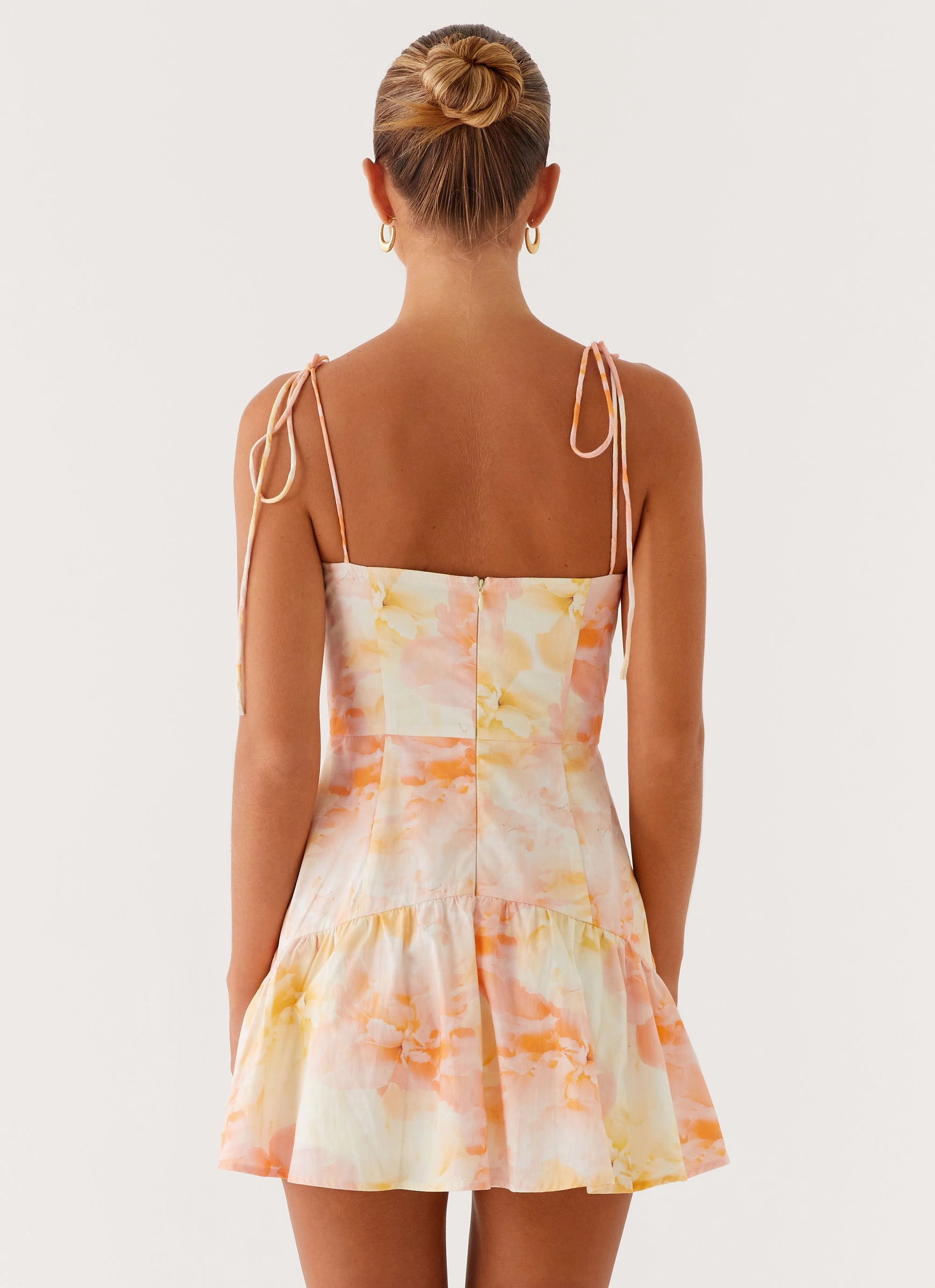 Cozy Texture Comfy Wear Abby Mini Dress - Floral Print