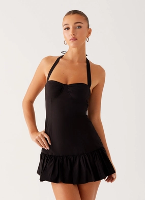 Cheryl Bustier Mini Dress - Black Lounge Feel