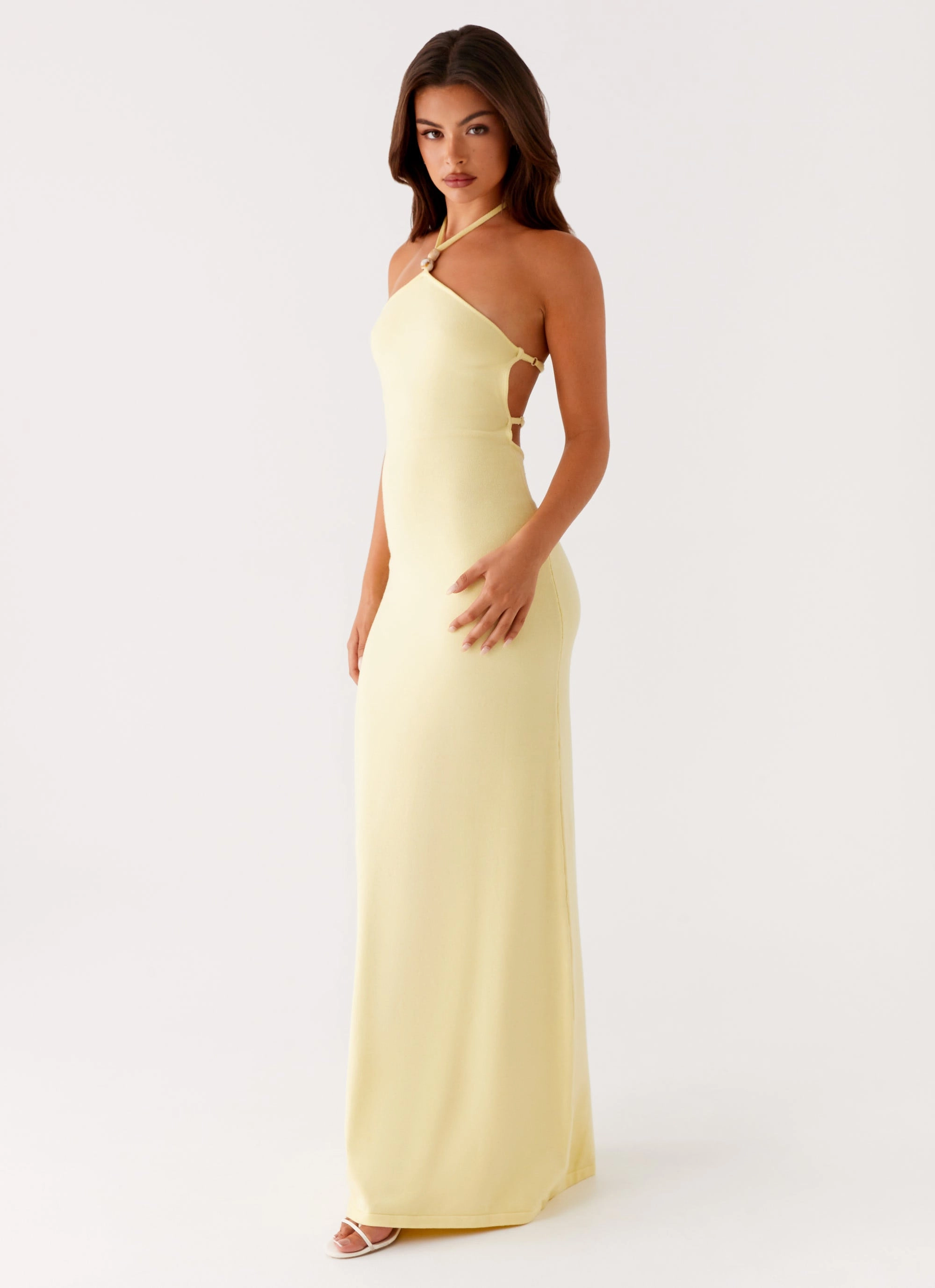 Smart Detail Elisha Knit Maxi Dress - Yellow