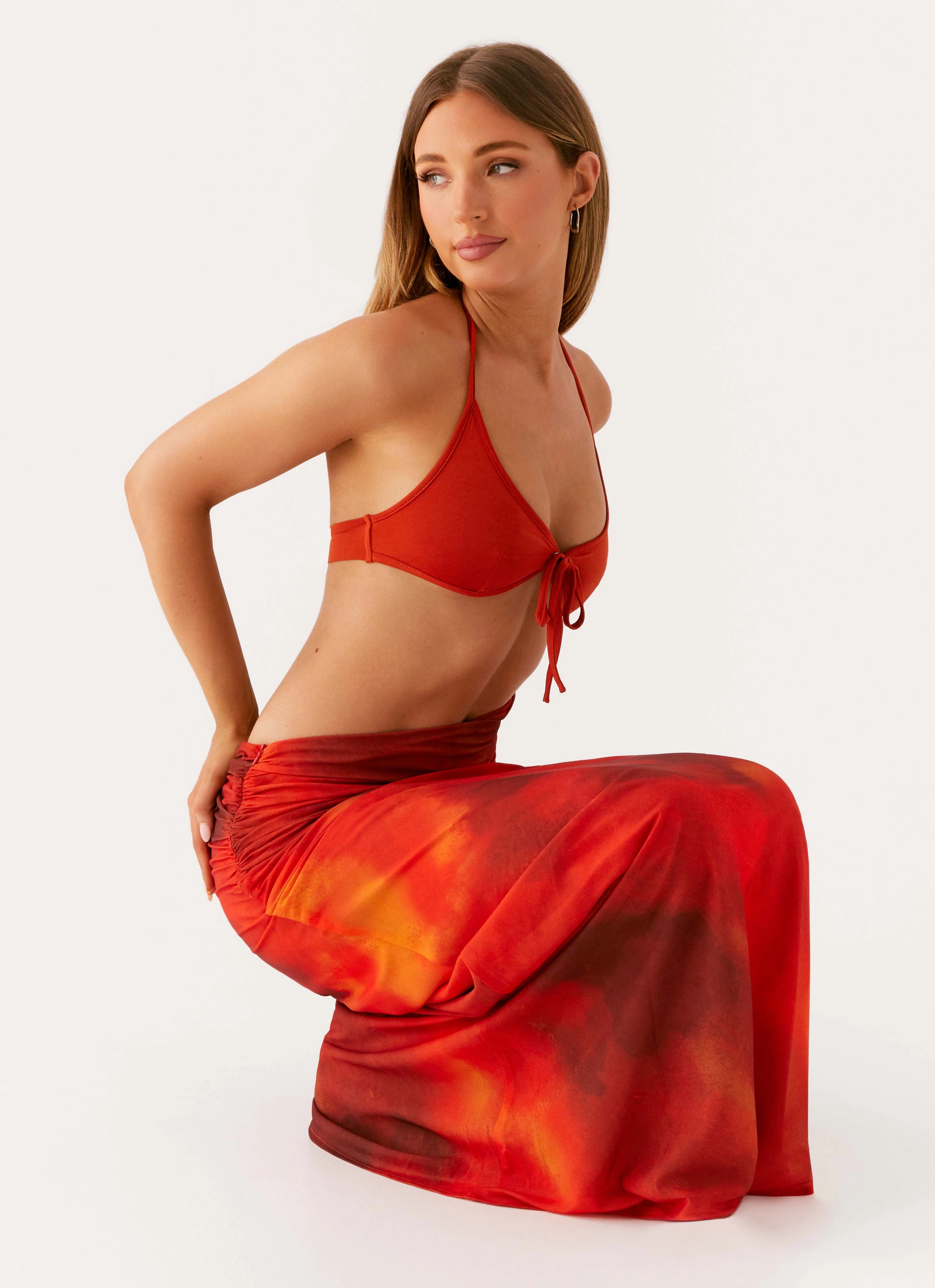 Elixis Maxi Dress - Scarlet Blur Chic Fit Art Soul