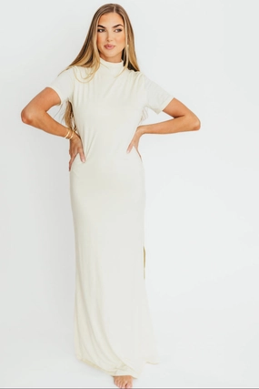 Exclusive-Design Ellis Maxi Dress in Ivory - Bump Friendly *Final-Sale*