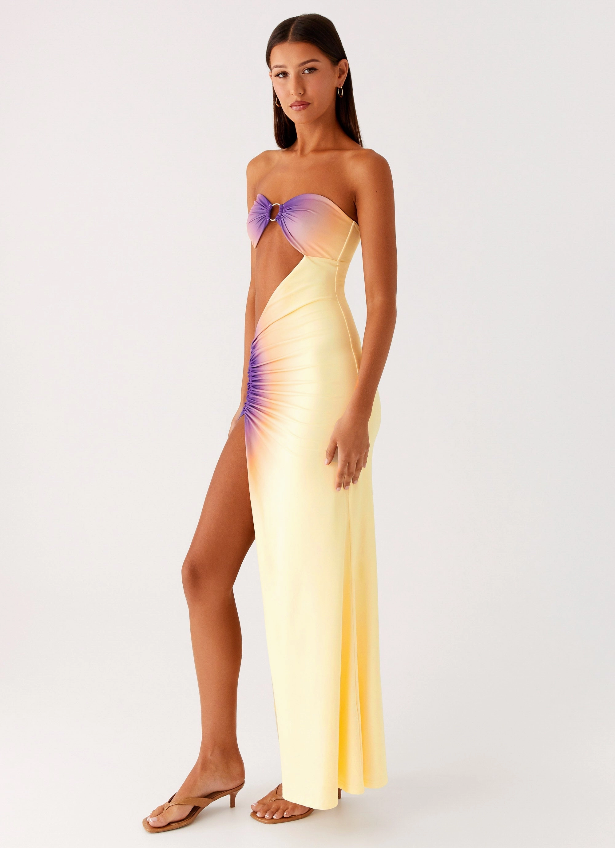 Form Fit Ellisah Ombre Maxi Dress - Sunrise Ombre