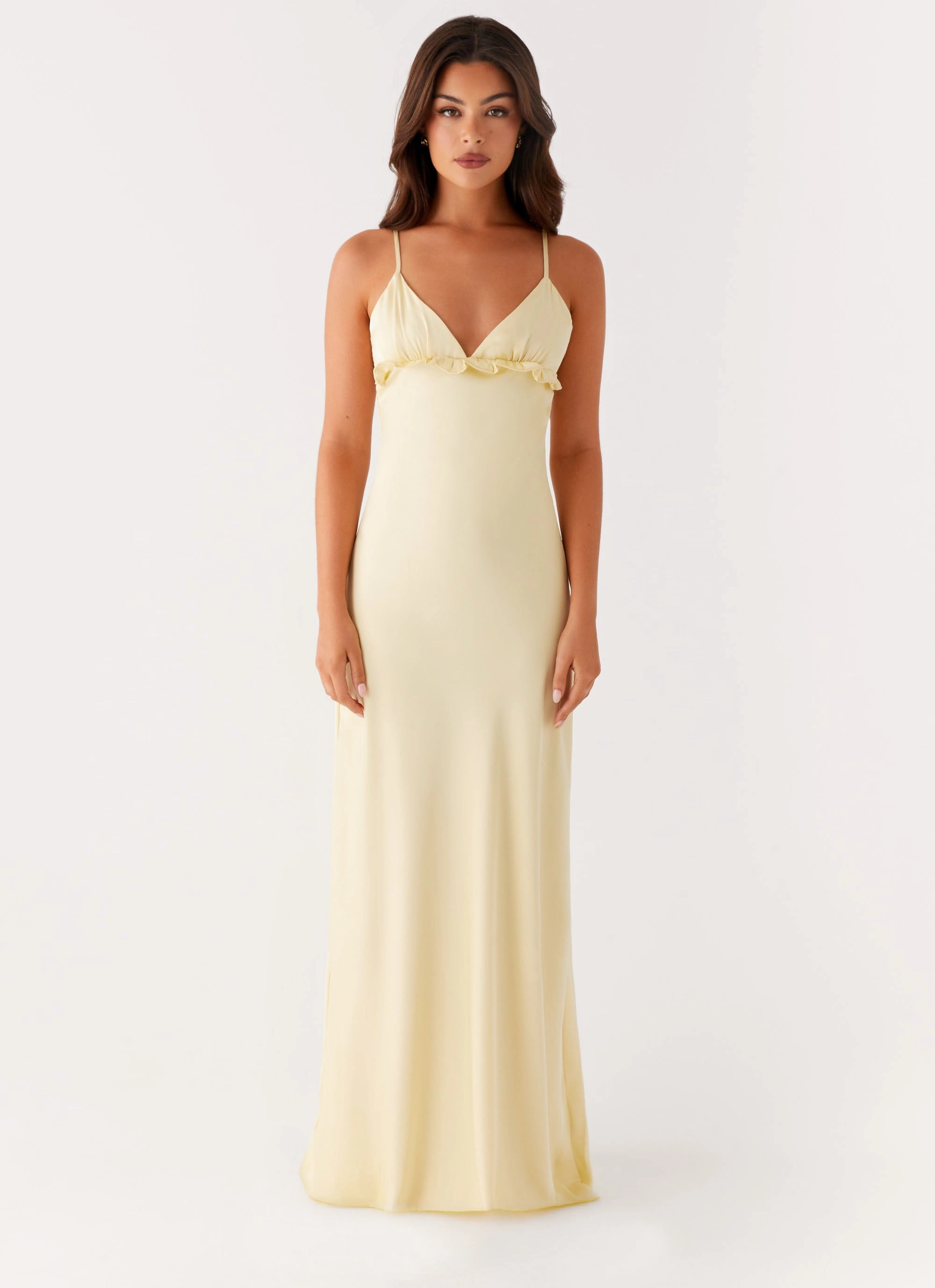 Elona Maxi Dress - Baby Yellow Office Mood Jewel Tones