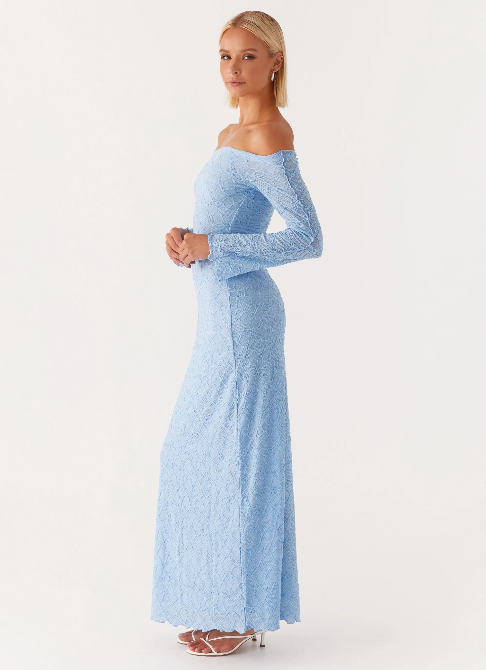 Elouera Maxi Dress - Baby Blue Soft Draping Lounge Outfit