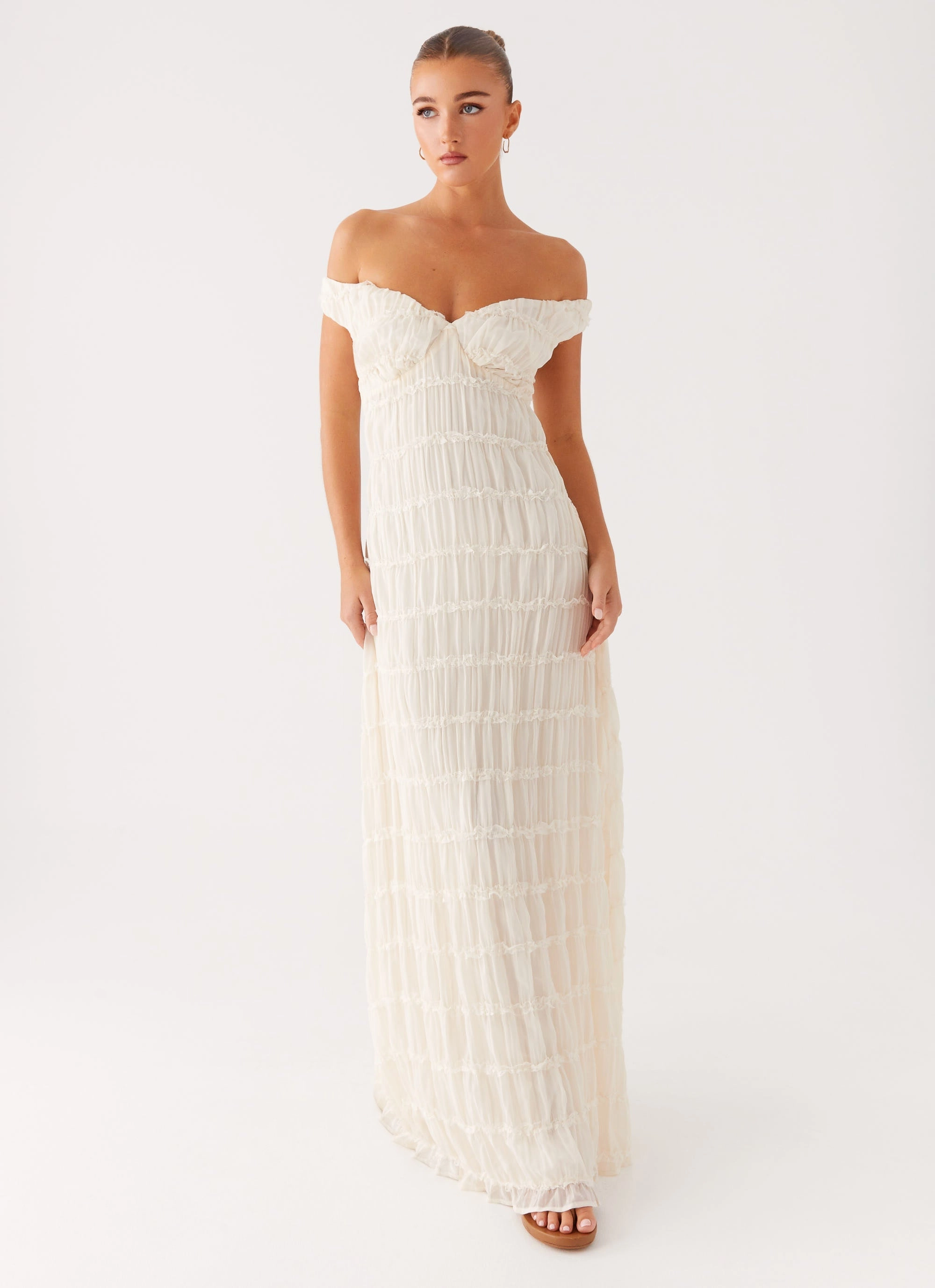 Embrace Maxi Dress - Ivory Stain-Guard-Finish Comfortable Fashion