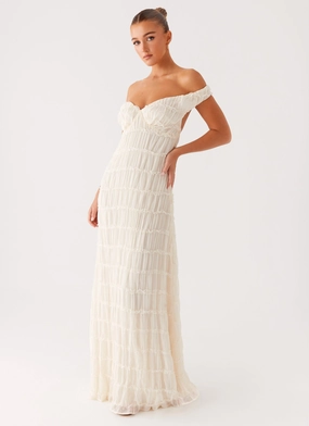 Relax Mode Smooth-Finish Embrace Maxi Dress - Ivory