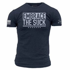 Tagless Comfort Embrace The Suck T-Shirt - Midnight Navy