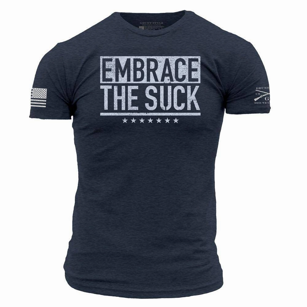 Embrace The Suck T-Shirt - Midnight Navy Cozy Vibe Wear Cozy Fit Design