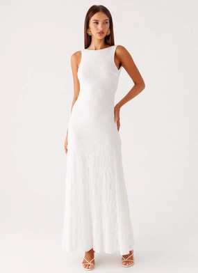 Embrace The Sun Maxi Dress - White Zip Closure Flexible Design