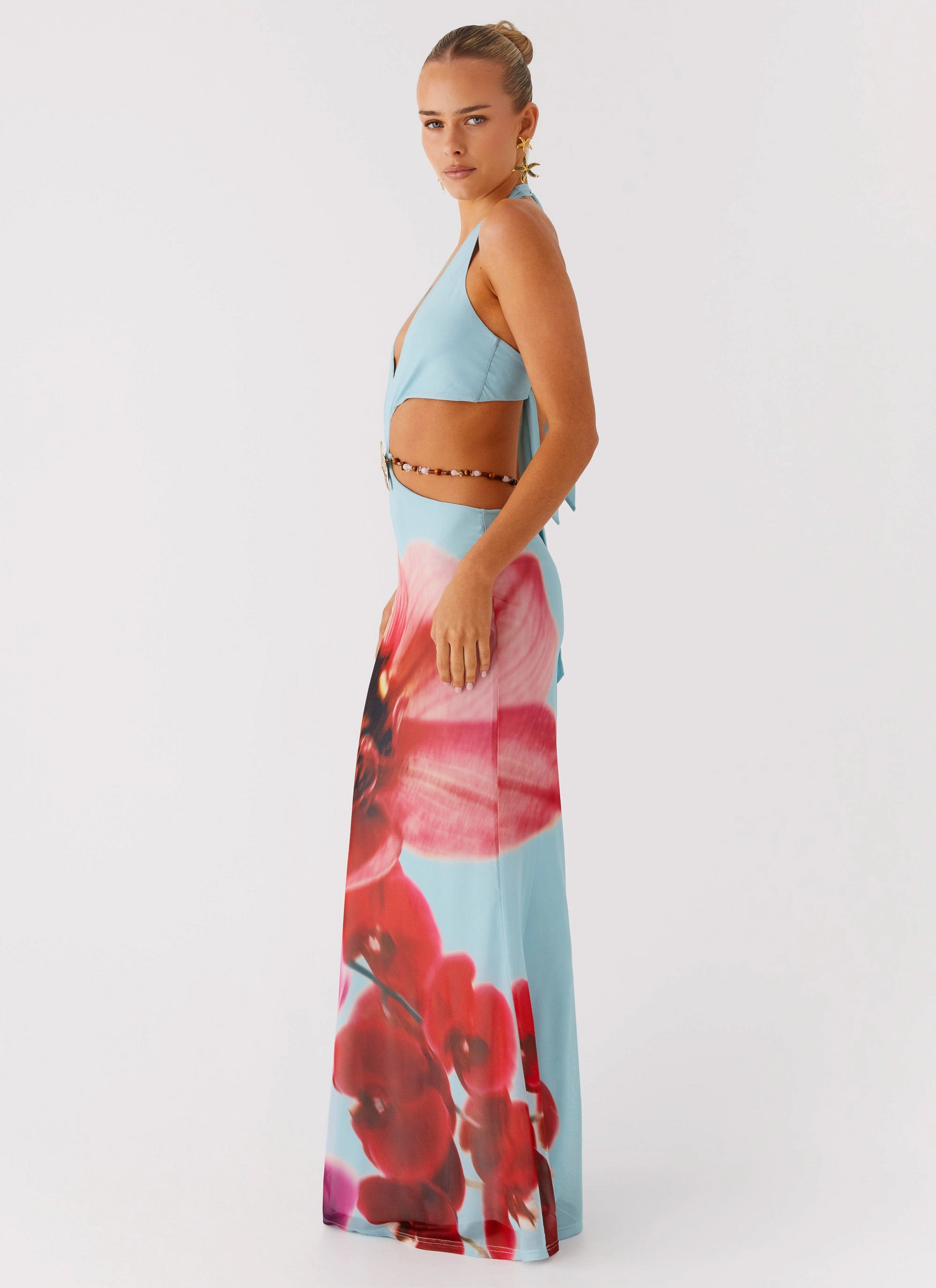 Daily Comfort Time To Dance Maxi Dress - Turquoise Bloom