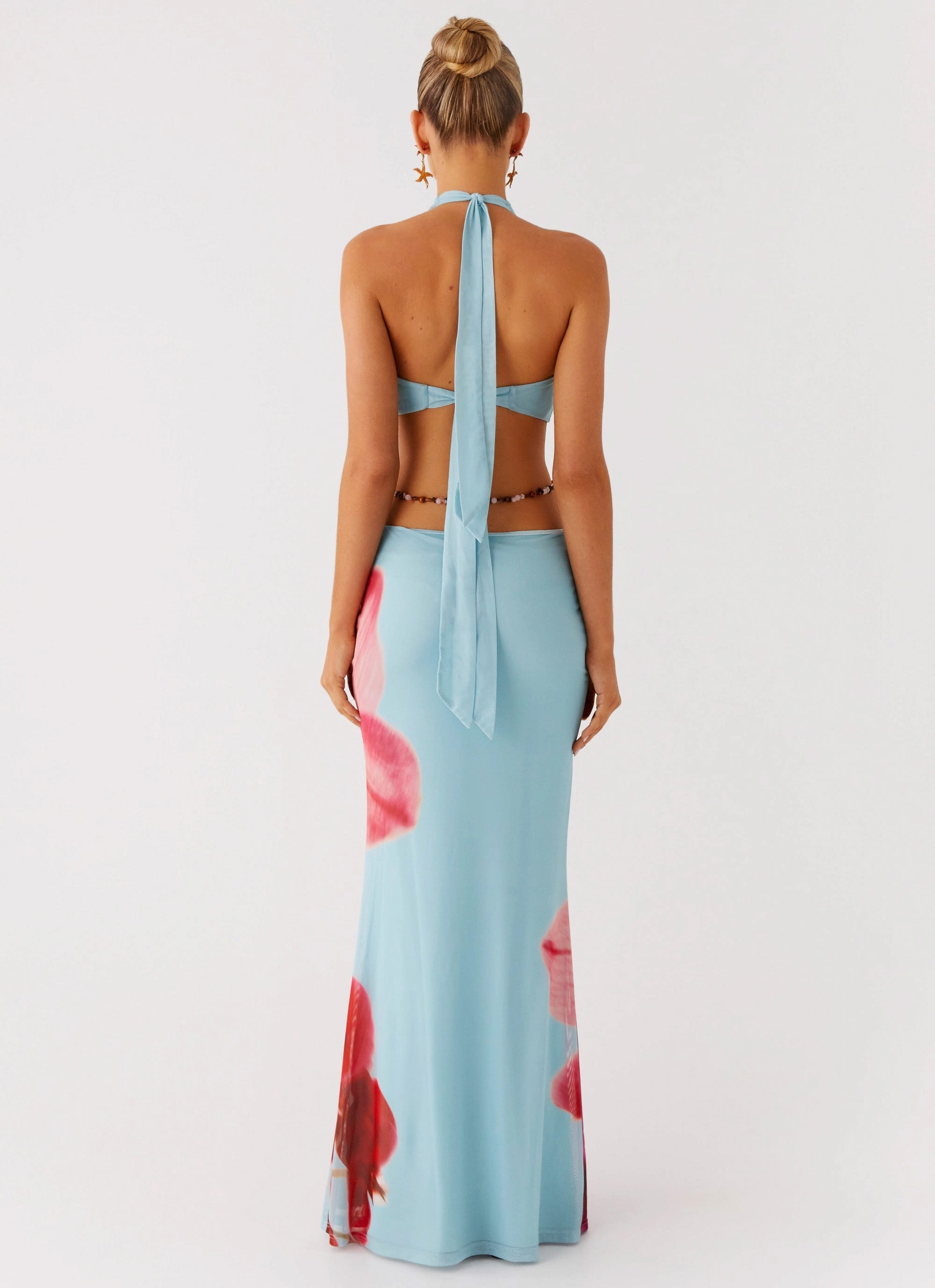 Grace Base Street Ready Time To Dance Maxi Dress - Turquoise Bloom