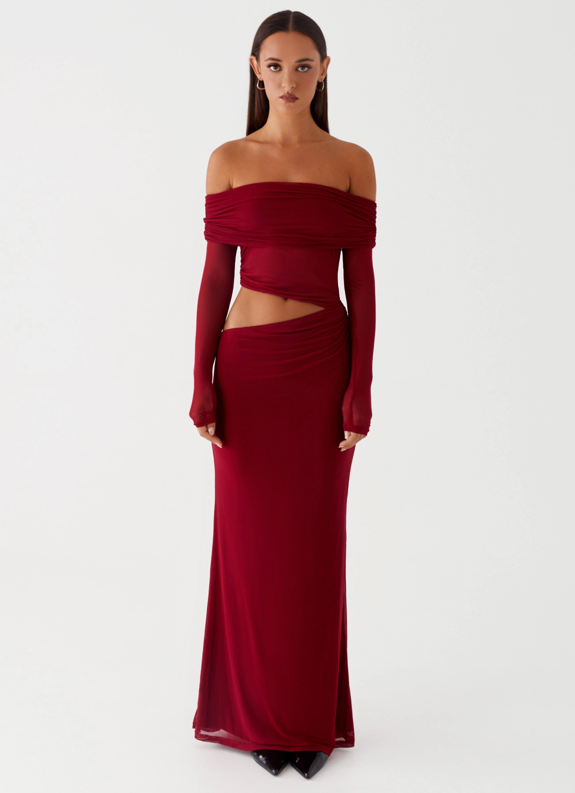 Breezy Fit Emery Maxi Dress - Cherry Red