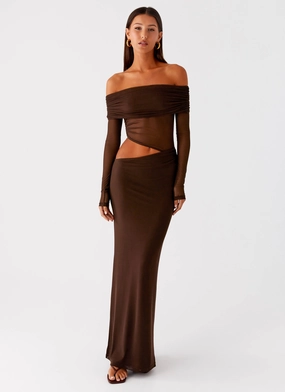 Emery Maxi Dress - Chocolate Timeless and Comfortable