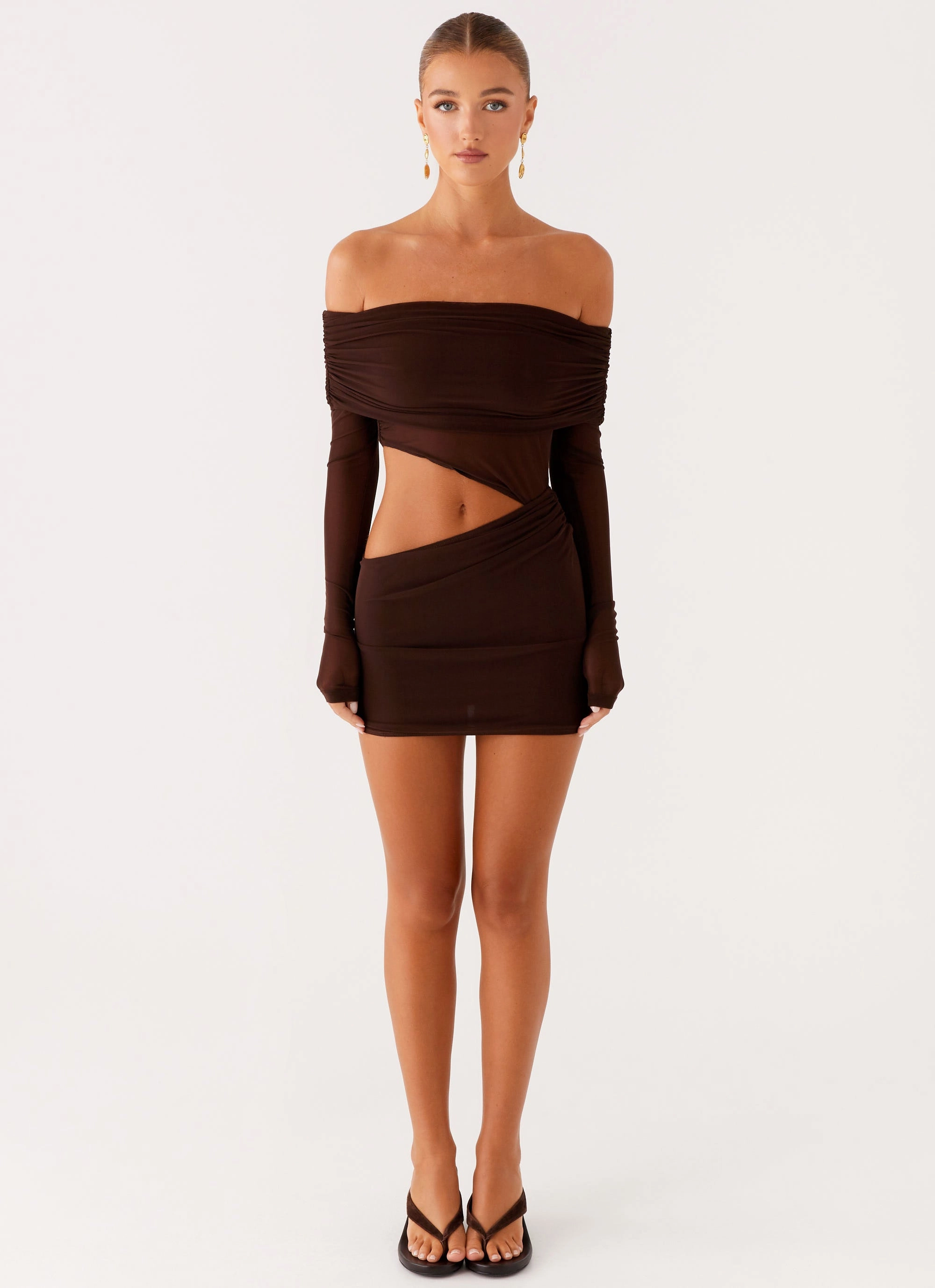 Tall Girl Emery Mini Dress - Chocolate