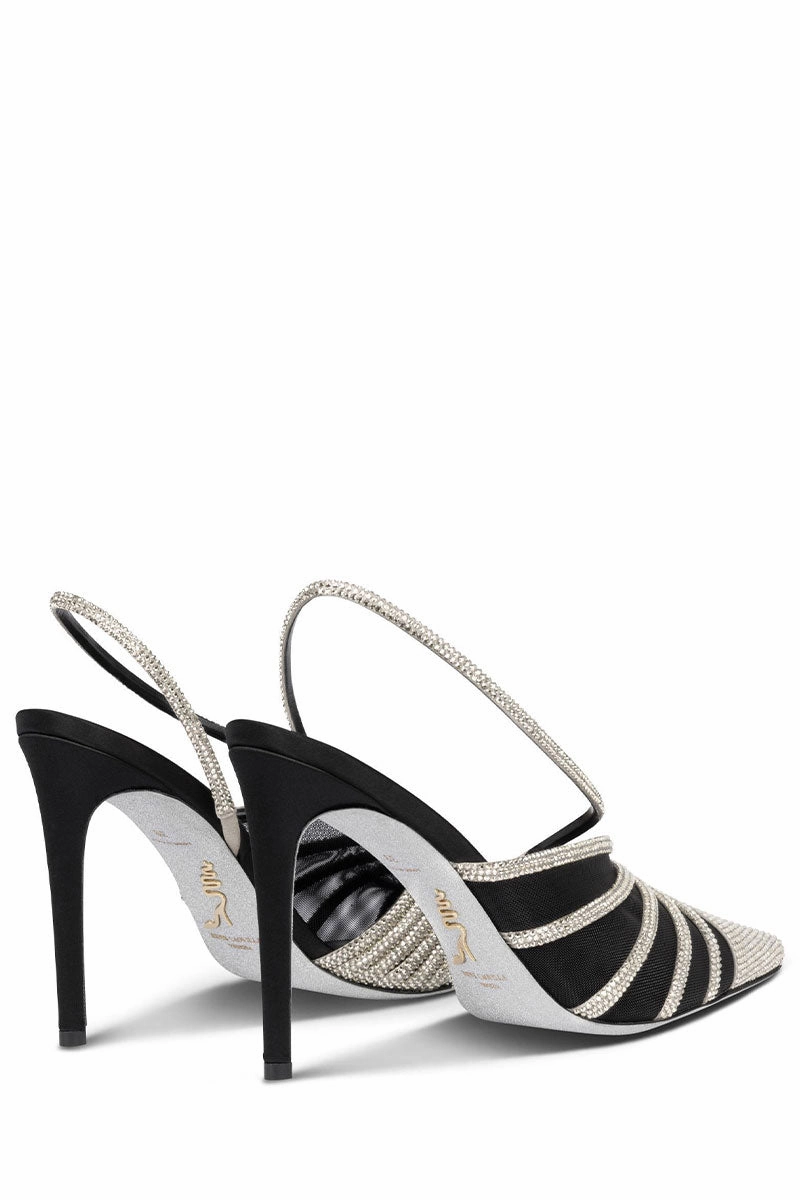 Emily Slingback Comfortable Heeled Sandals Embroidered