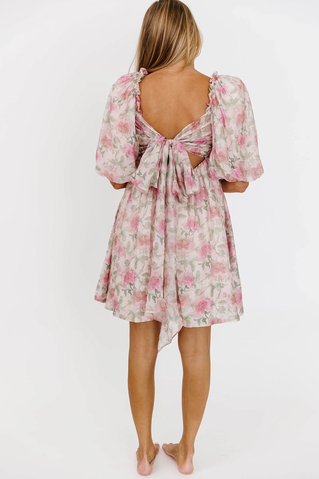 Emma Babydoll Mini Dress in Pink *Final-Sale* Chic Silhouette