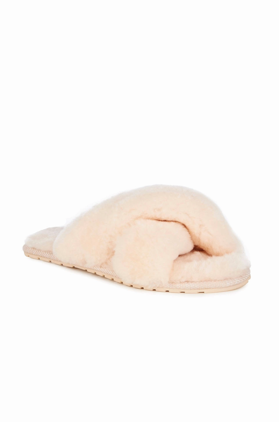 Ankle Strap Design Contoured Heel Cup EMU Australia Mayberry Slippers in Natural