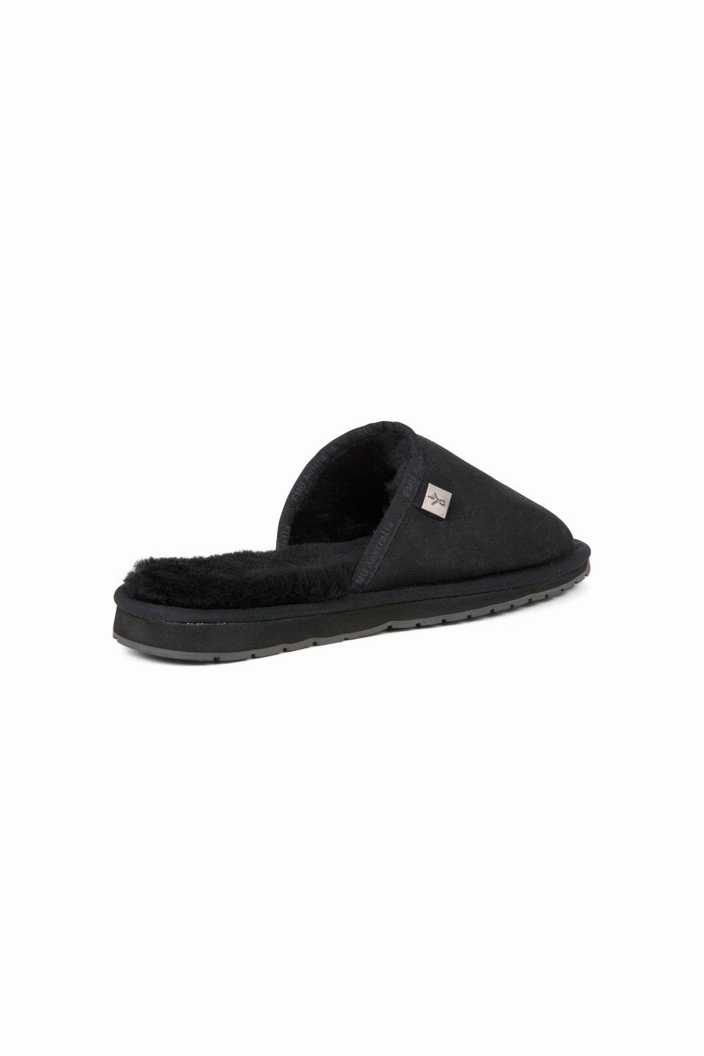 Emu Australia Platinum Yamba Slippers in Black Balanced Step Slip In