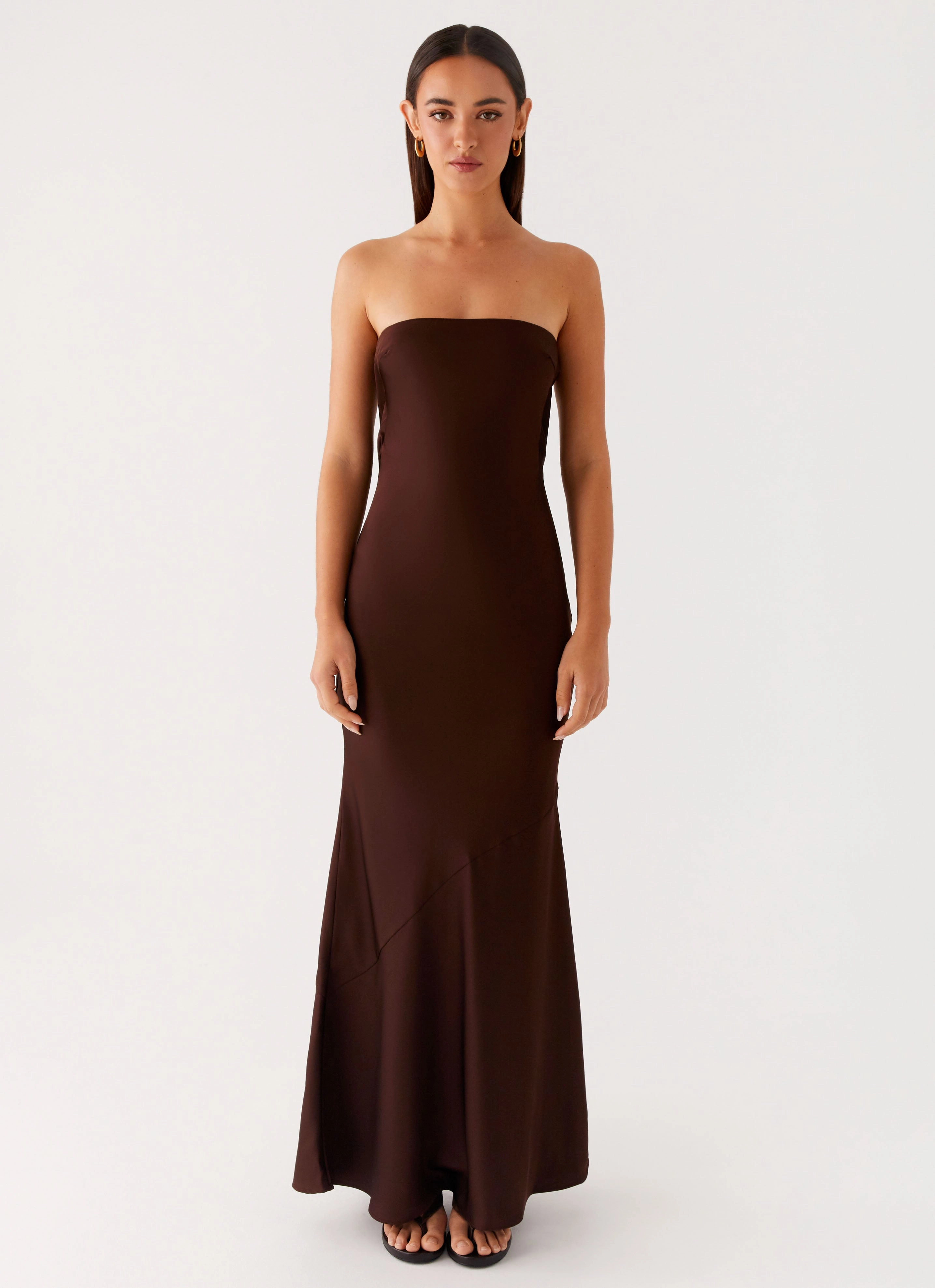 Smooth Line Chic and Flattering Endless Nights Maxi Dress - Chocolate