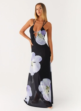 Enrika Maxi Dress - Flower Print Soft Shape