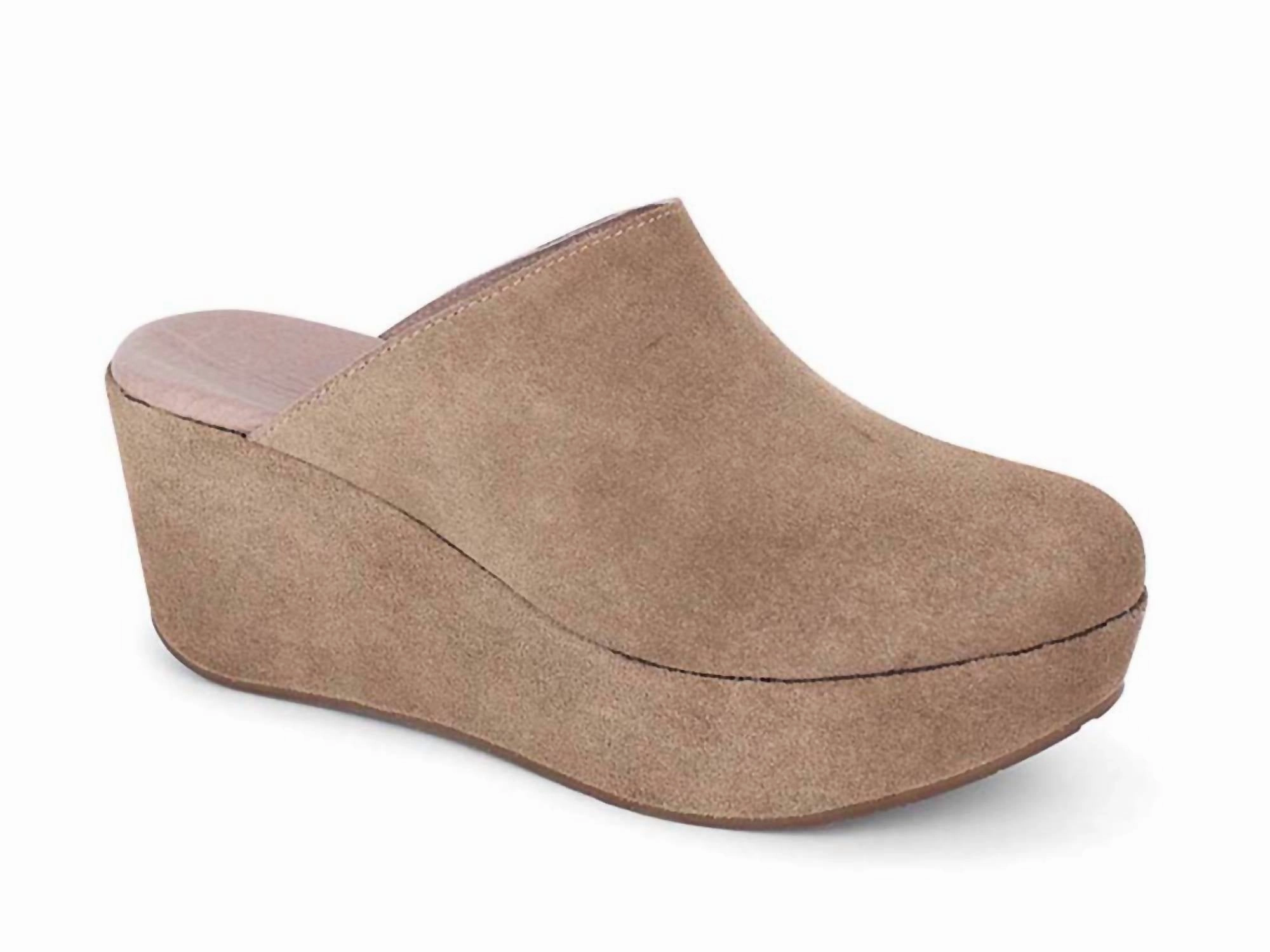LowTop Women Yoma Clog Slide In Taupe Suede