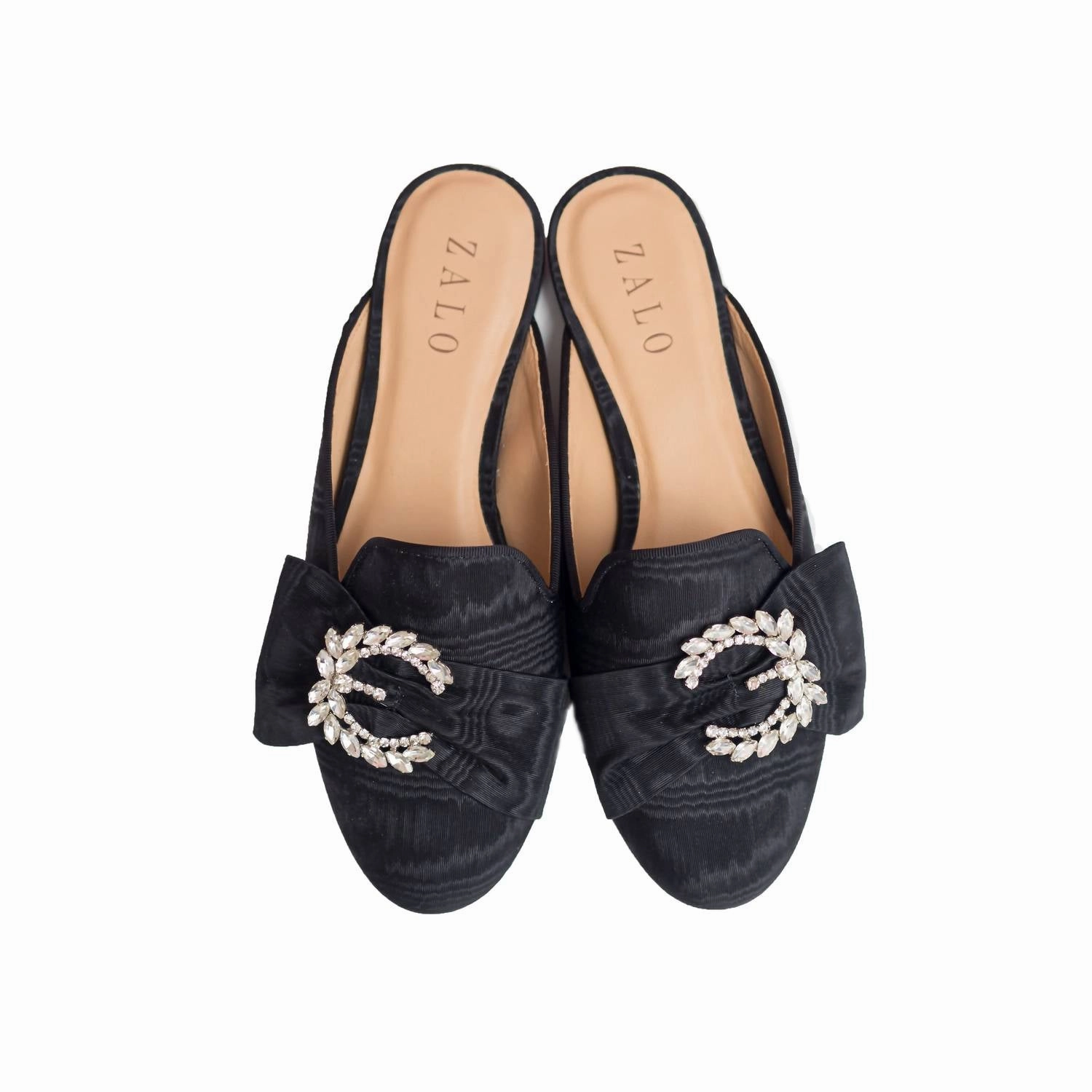 Travel Slip Cheers Moire Mule In Black