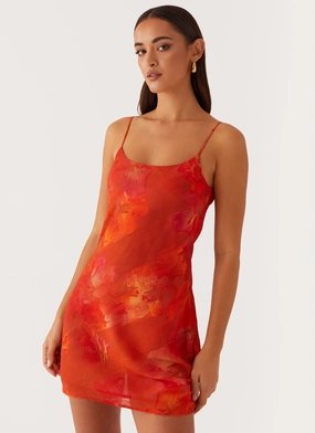 Fluid Shape Manifest Mini Dress - Amber