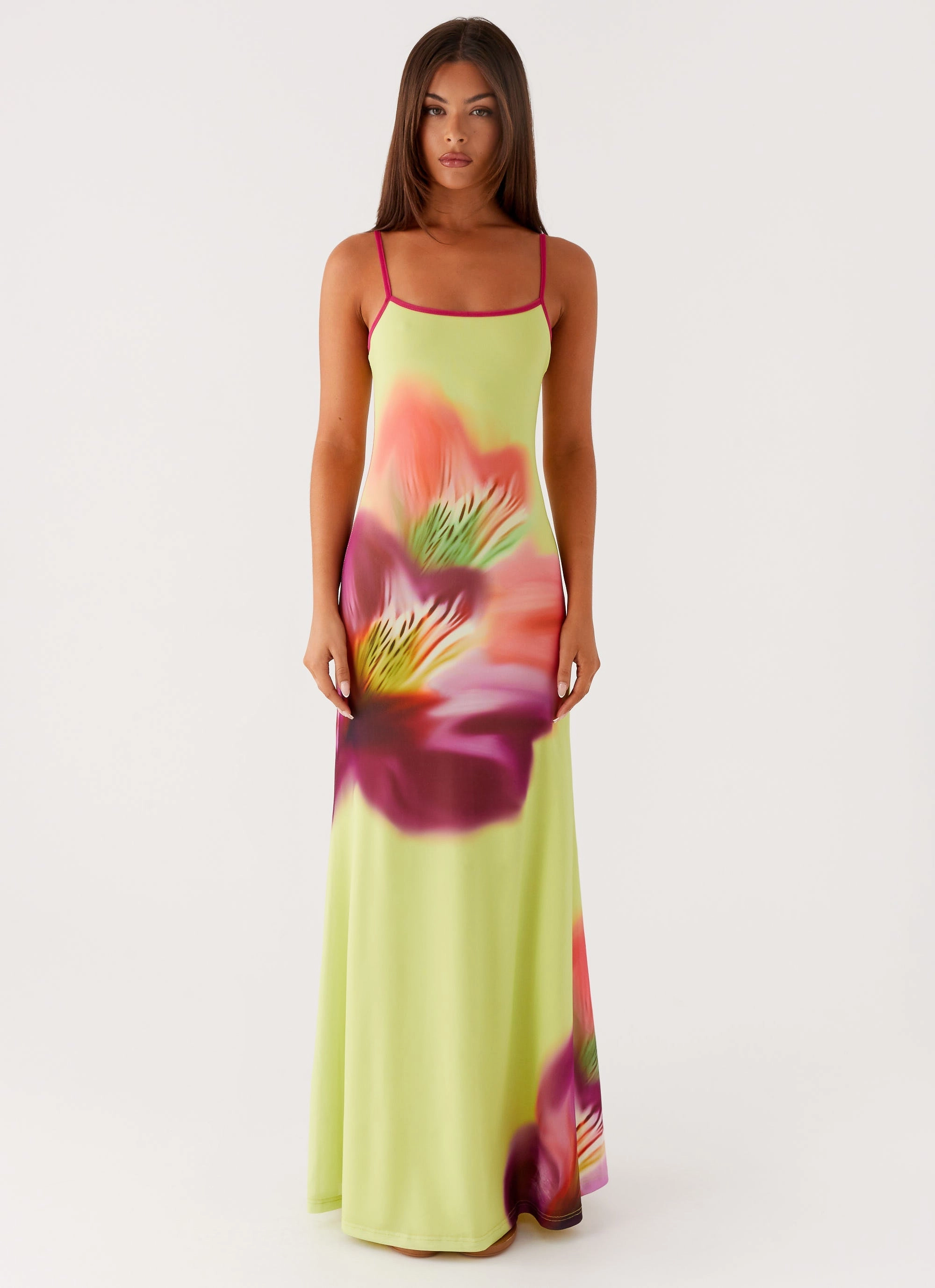 Comfortable Design Wear Everett Maxi Dress - Green Tropical