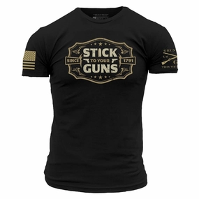 Stick To Your Guns T-Shirt - Black Sport Fit Easy-to-Style Top