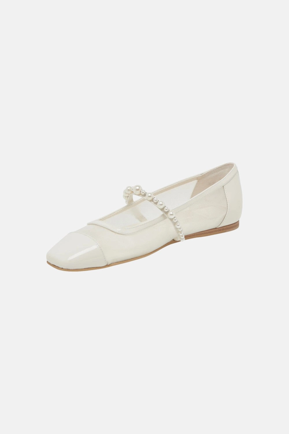 Shop Walk Dolce Vita Rollin Pearl Ballet Flats in White Mesh