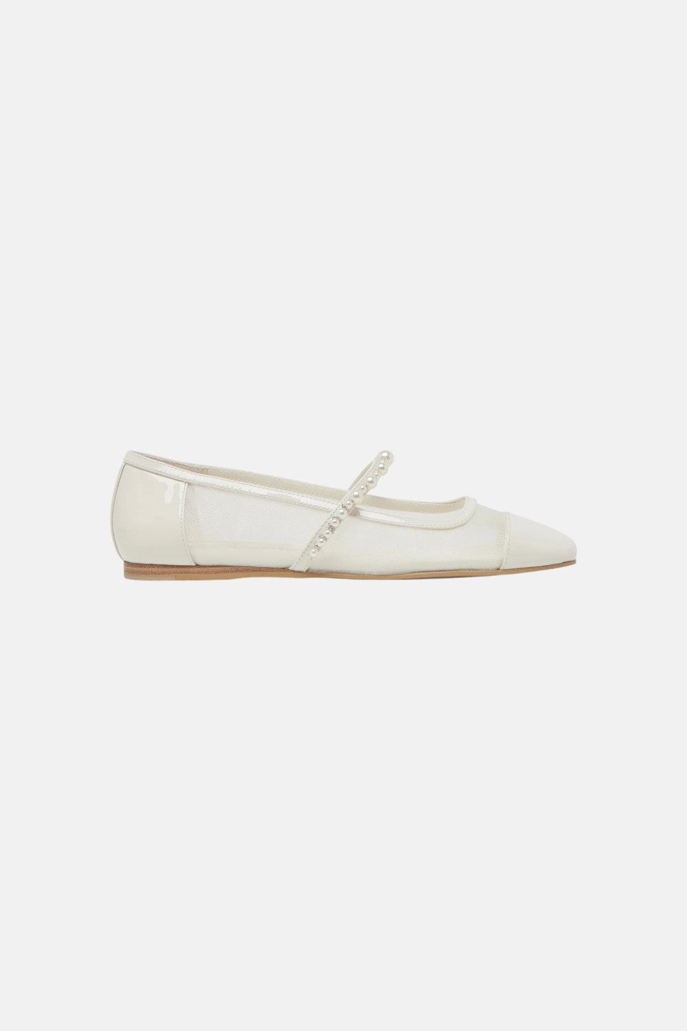 Dolce Vita Rollin Pearl Ballet Flats in White Mesh Trend Comfort Design