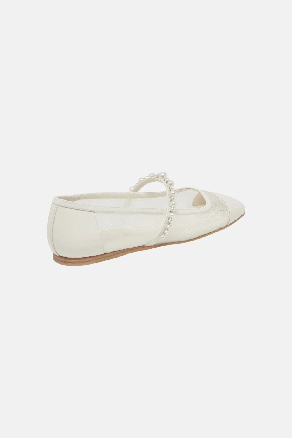 Dolce Vita Rollin Pearl Ballet Flats in White Mesh Kind Day