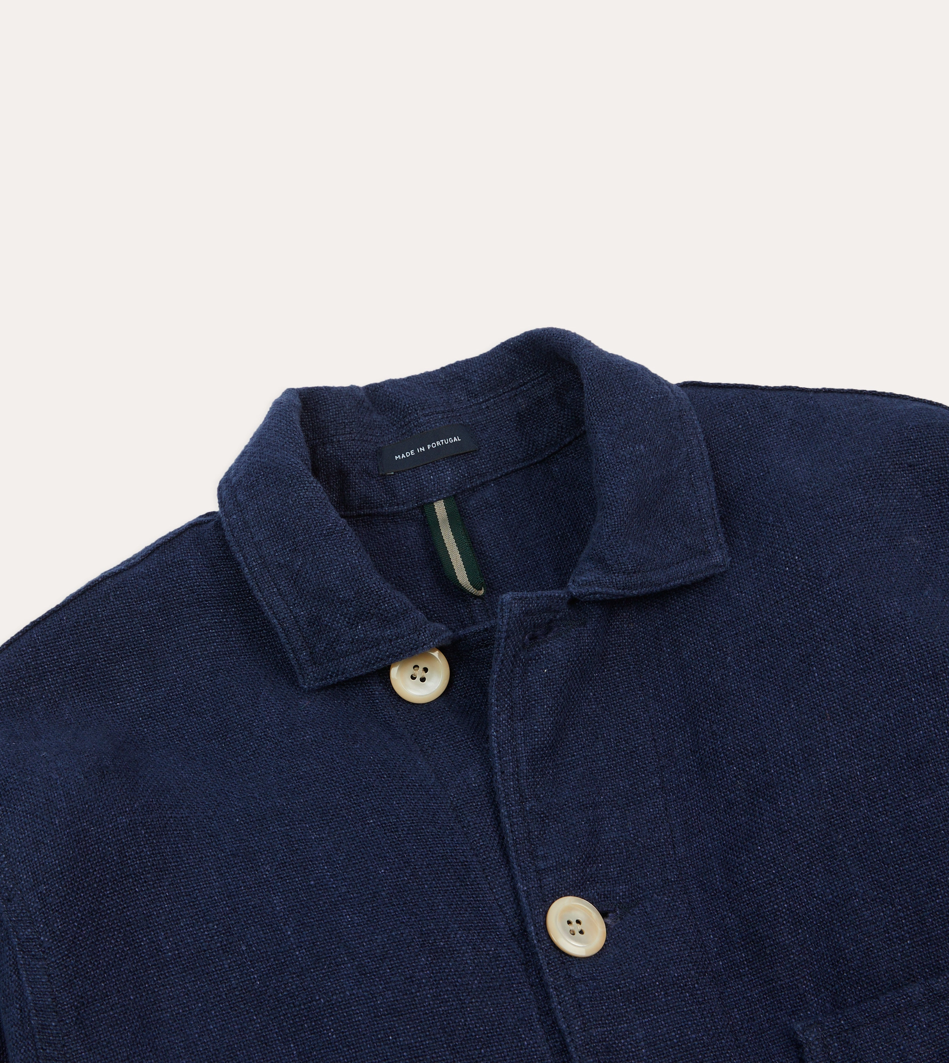 Navy Linen Five-Pocket Chore Jacket Gender - neutral