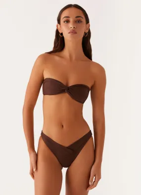 Delta Bikini Bottoms - Brown Plus Size Holiday Wear