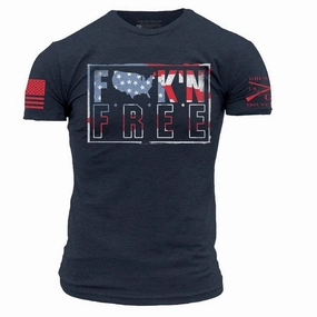 F*ck'n Free T-Shirt - Midnight Navy Layered Style Fit for Everyone