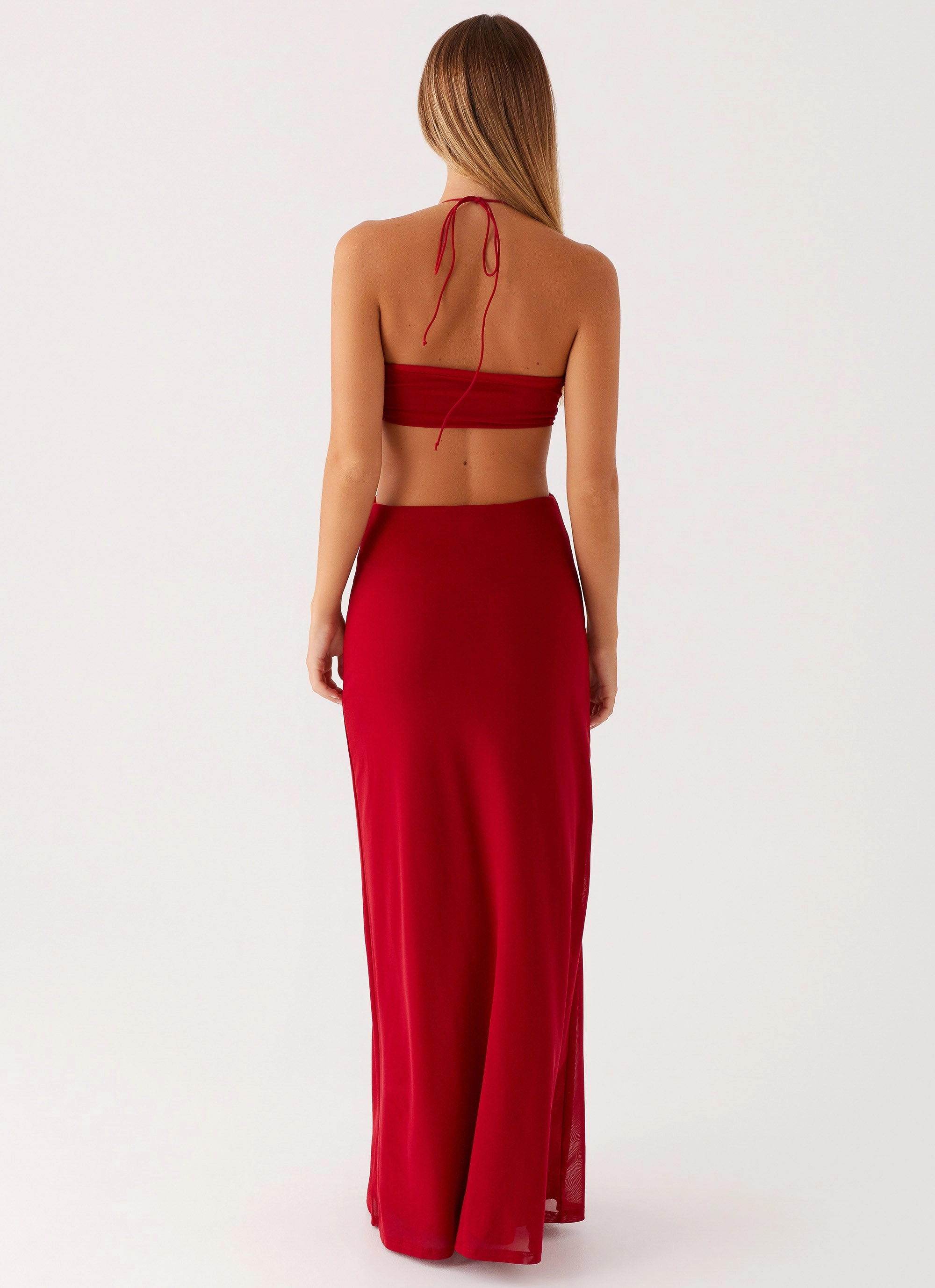 All-Season Comfort Urban appeal Hallie Maxi Dress - Red
