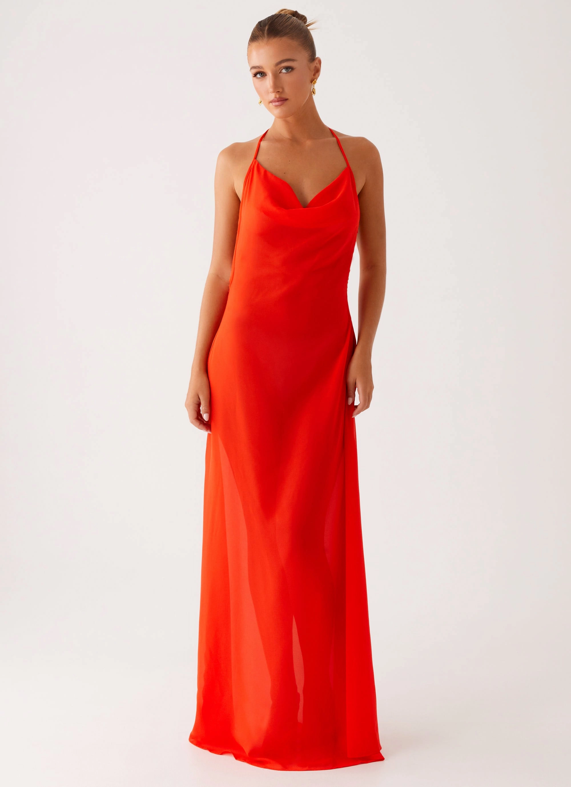Fantasy Maxi Dress - Orange Cool Texture