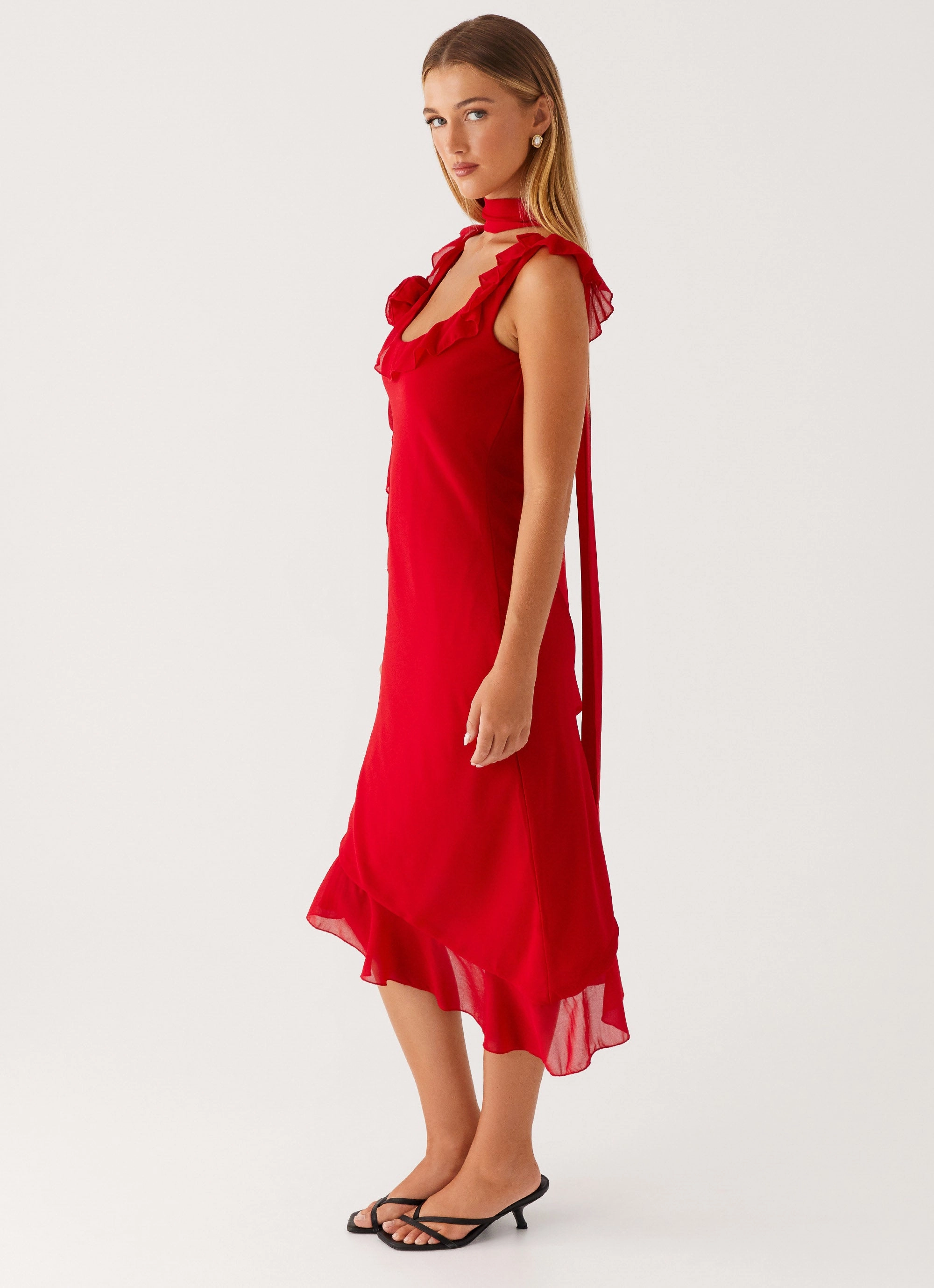 Shore Time Fariday Midi Dress - Red