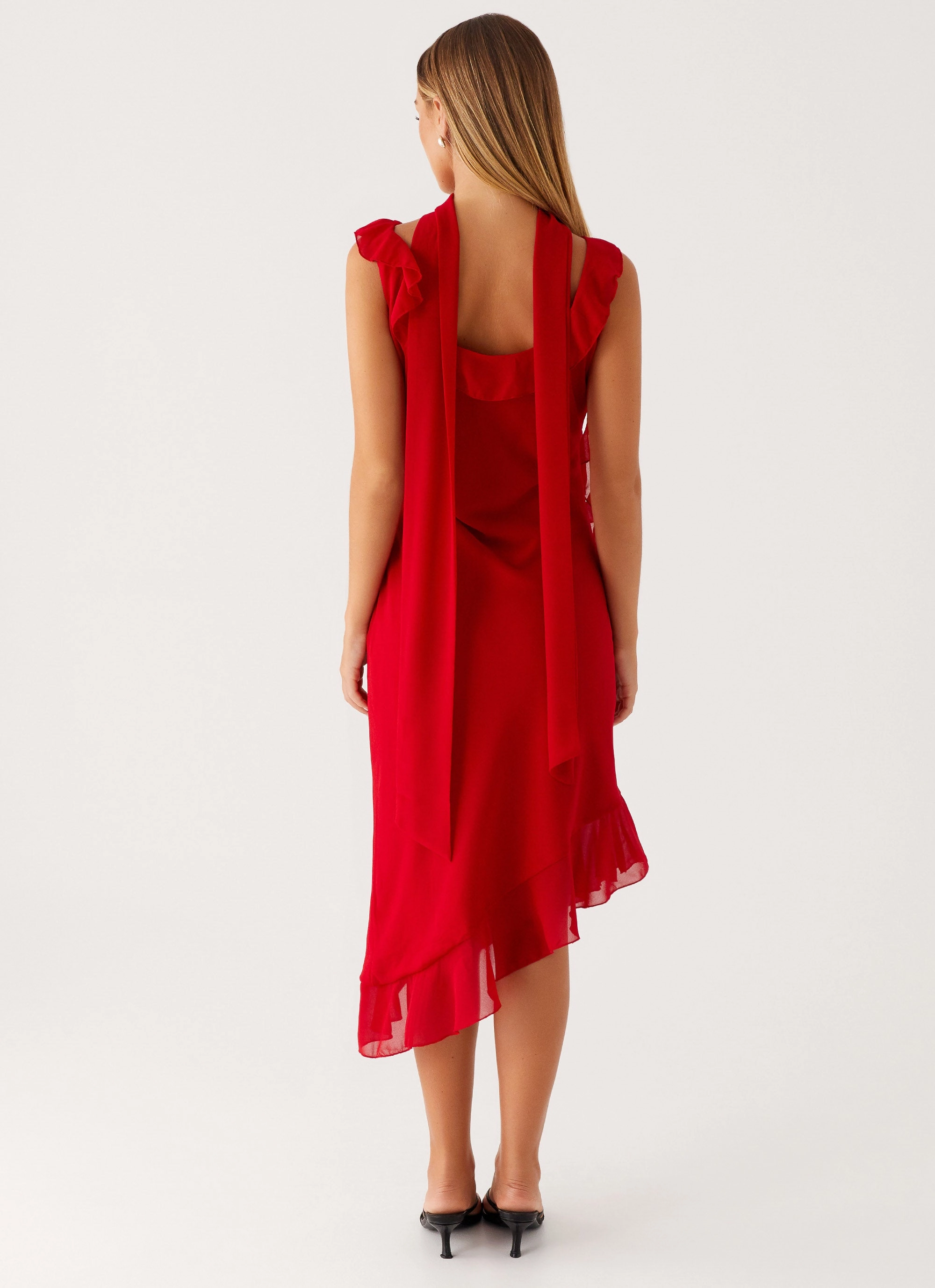 Wedding guest Fariday Midi Dress - Red