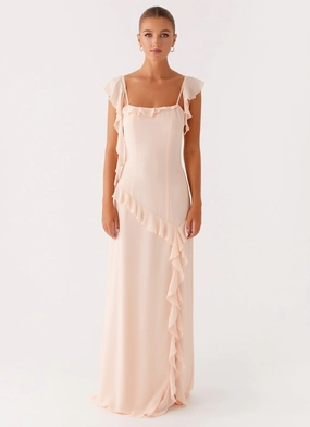 Dreamy Presence Perfect for Travel Naya Maxi Dress - Peach