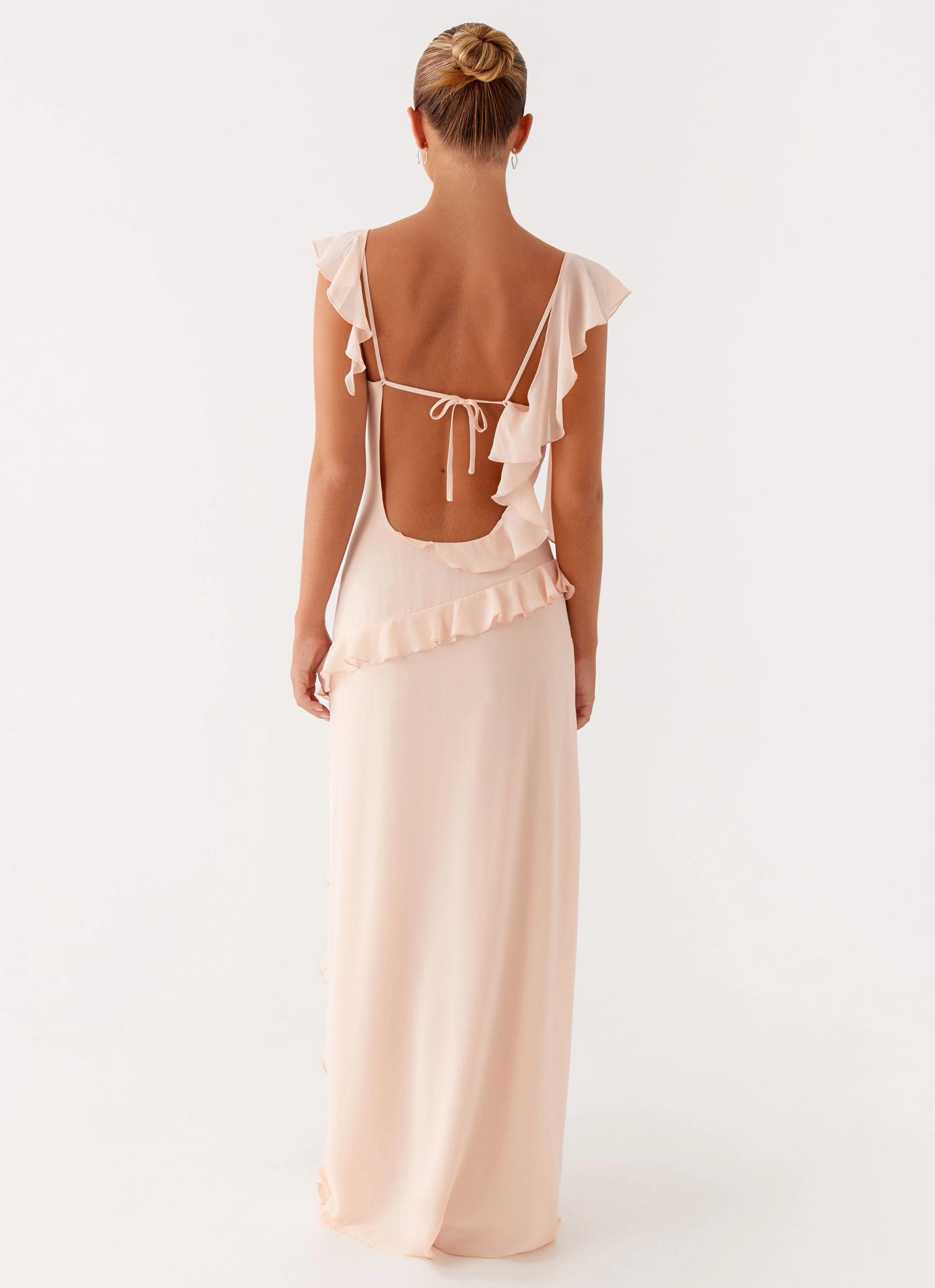 Naya Maxi Dress - Peach Bold Fashion Vibrant Movement