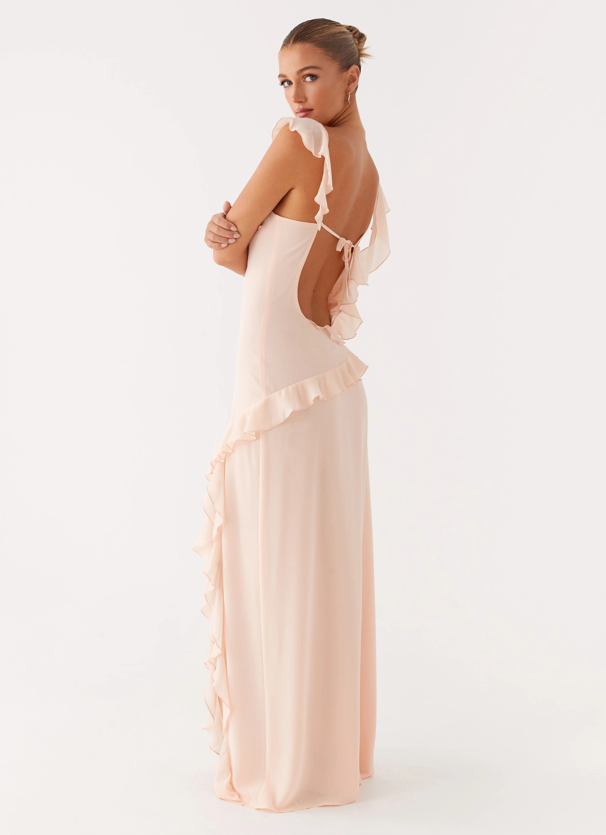 Naya Maxi Dress - Peach Sunny Lace Relax Flex