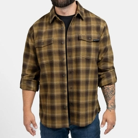 Makeup Men's Premium Plaid Flannel - Brown