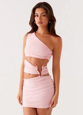 Soft Stretch Daily Favorite Malli Cut Out Mini Dress - Pink