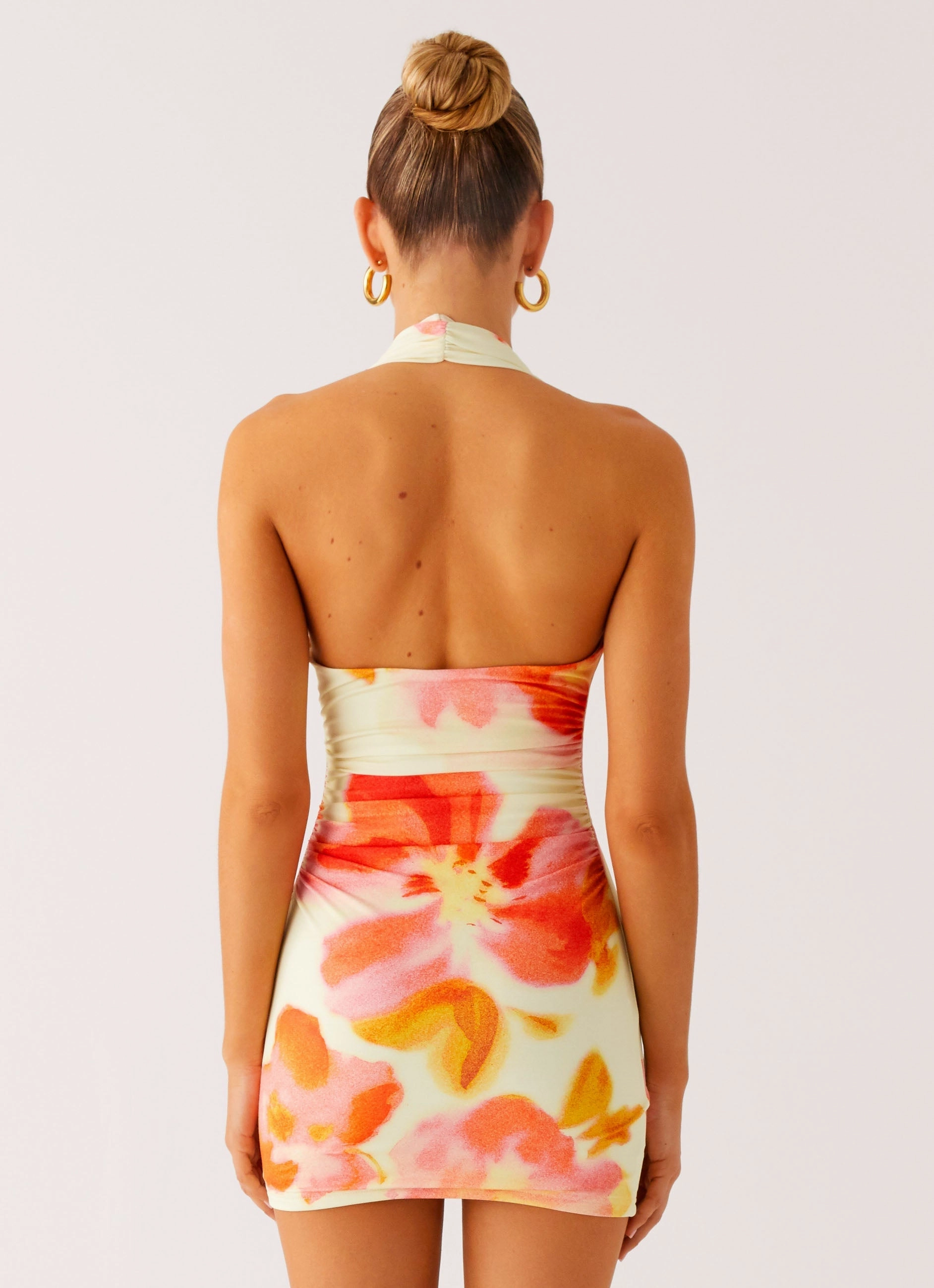 Family Joy Elegant Fabric Know You Better Mini Dress - Mimosa Blossom