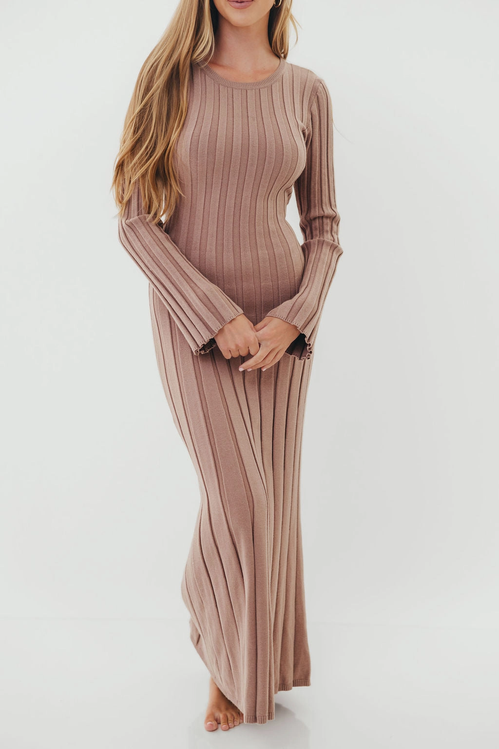 Minimalist feel Soft Presence Colette Luxe Maxi Dress in Dusty Mauve