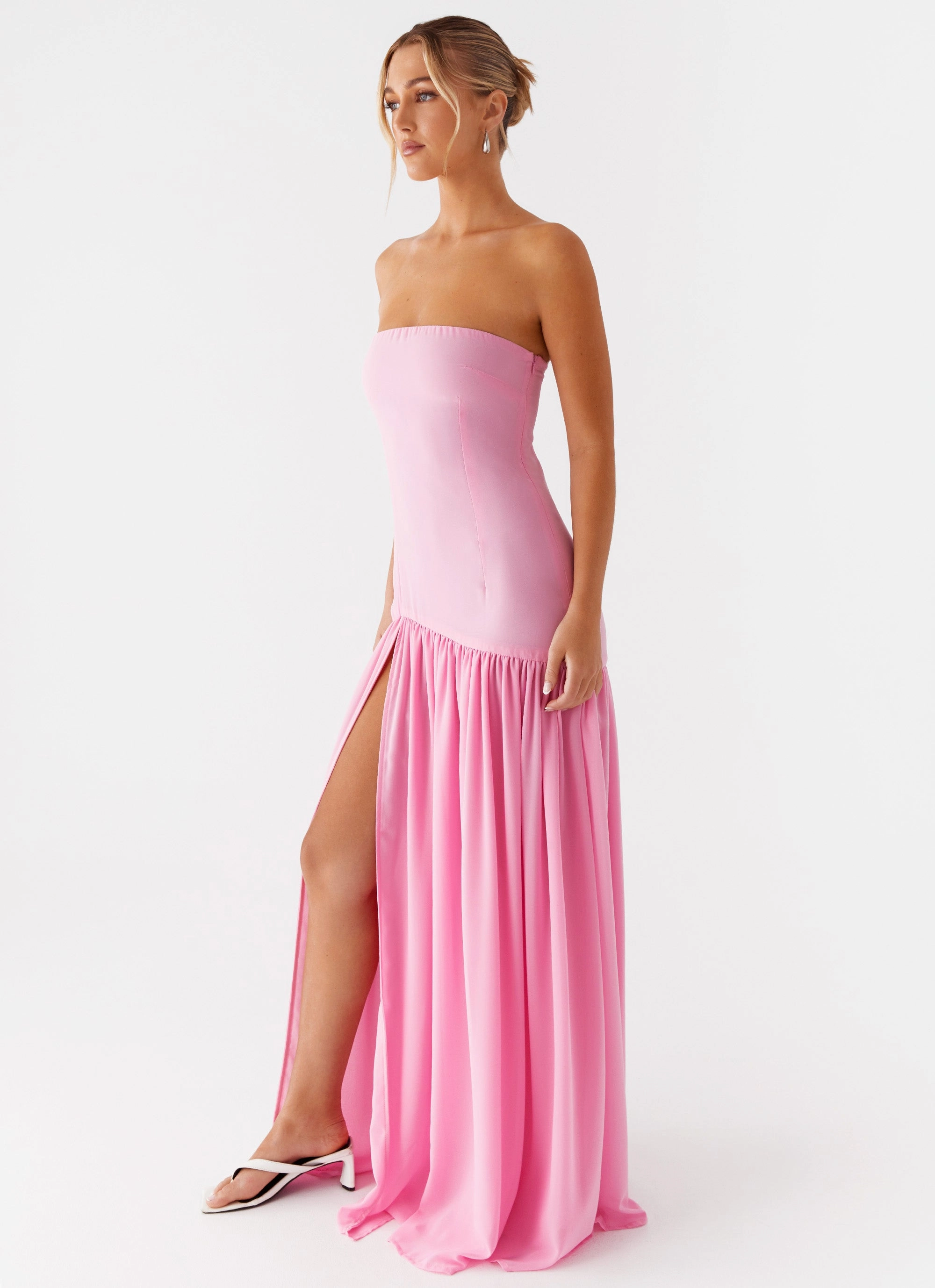 Eden Strapless Maxi Dress - Pink Cool Movement Elegant brunch outfit