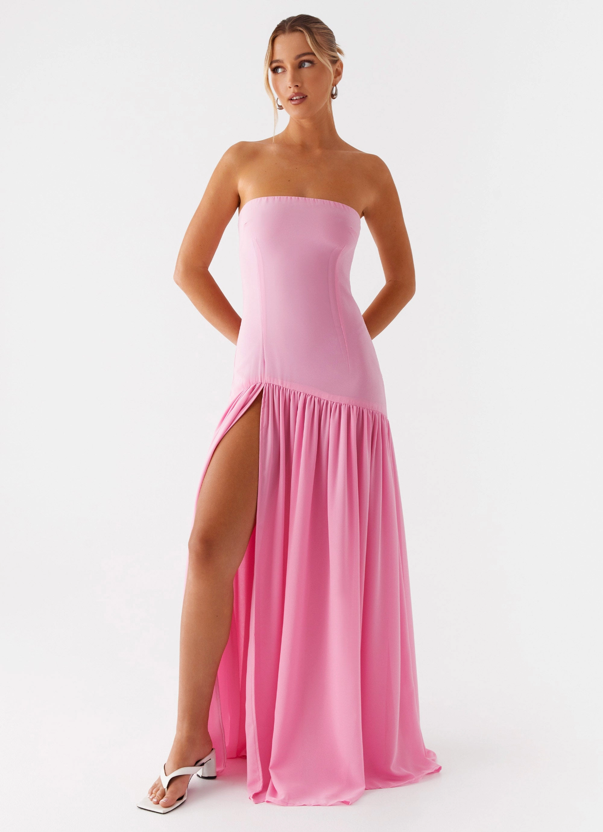 Eden Strapless Maxi Dress - Pink Effortless Piece