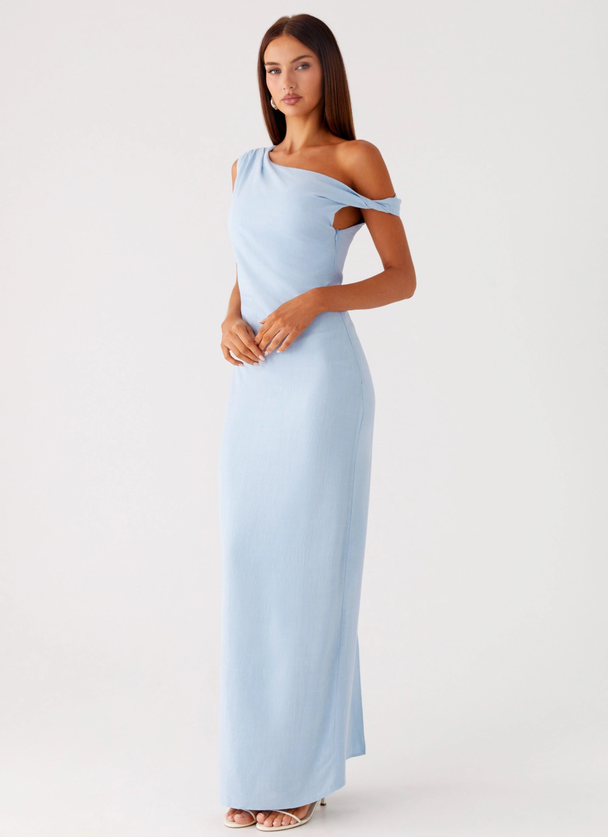 Sleeveless Trendy Cut Mckenna Maxi Dress - Blue