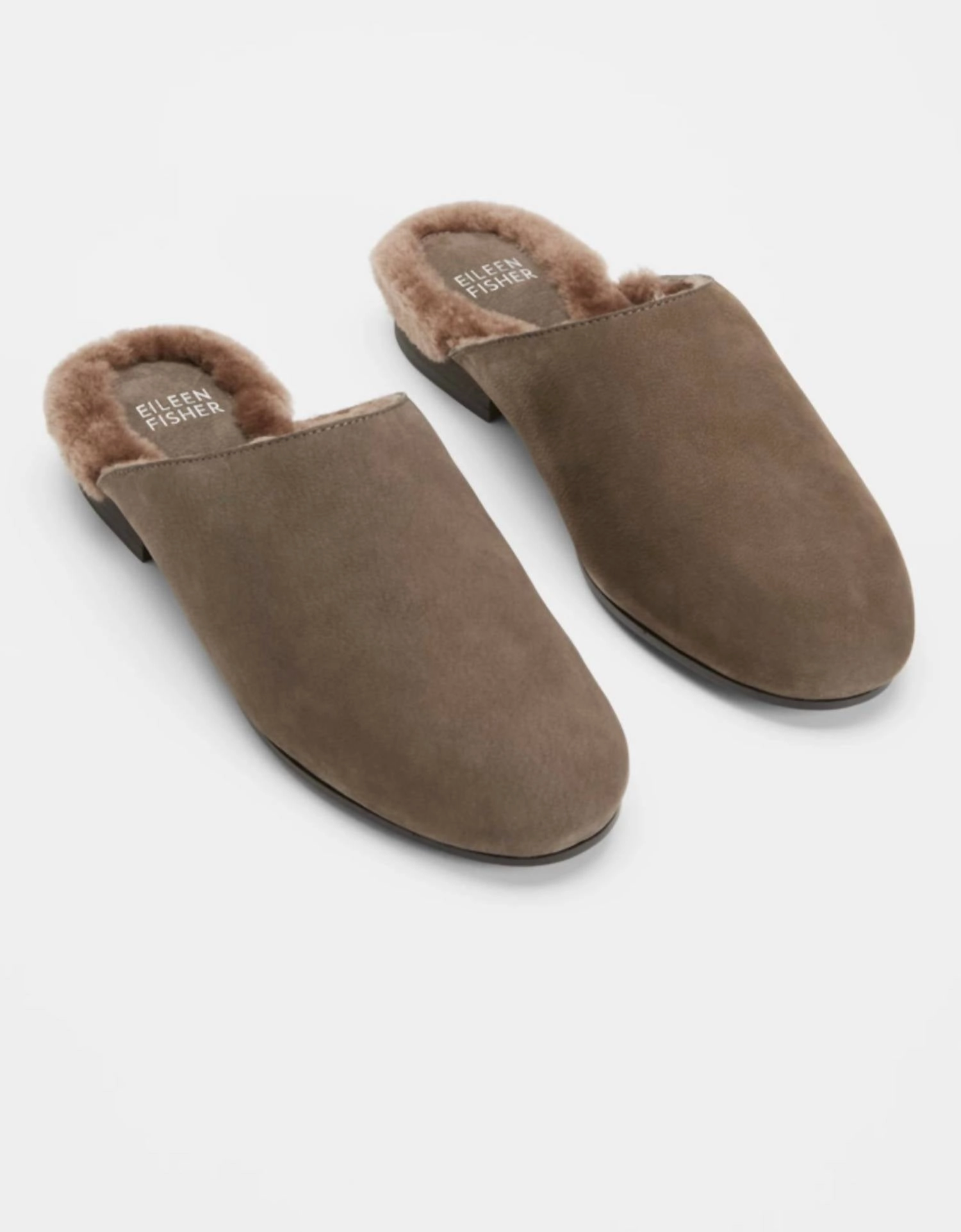 Gwen Tumbled Nubuck Mule In Brown Simple Footwear Shockproof